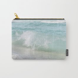 Beach Waves | Photography Summer Vibes | Sun Fun | Water Ocean | Salt | Sea | Water Carry-All Pouch | Water, Color, Surf, Landscape, Beach, Sky, Surfing, Sea, Photo, Peach 