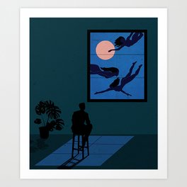 Night Swim (Ver. 2) Art Print