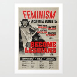 Lesbian Witchcraft! Art Print | Grindhouse, Pop Art, Witchcraft, Typography, Graphicdesign, Digital, Feminism 