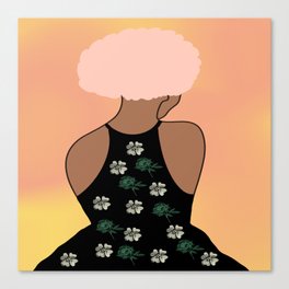Woman At The Meadow 47 Canvas Print
