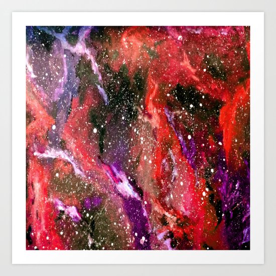Galaxy (red) Art Print