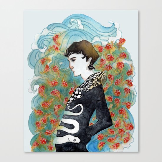 The White Snake Canvas Print