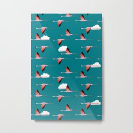 Flying flamingos Metal Print | Wildlife, Flamingo, Flock, Summer, Pink, Graphicdesign, Pattern, Birds, Pink Bird, Flamingos 