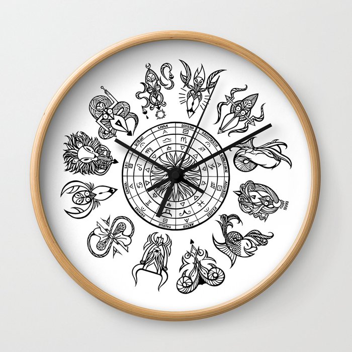 zodiac  Wall Clock