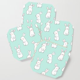 Cute Snow Rabbits Coaster