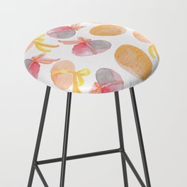 Modern Pink Lilac Lavender Yellow Watercolor Easter Eggs Bar Stool