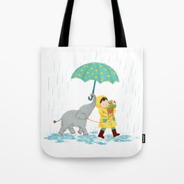 boy & elephant Tote Bag