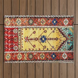 Antique Turkish Ladik Prayer Rug Print Outdoor Rug