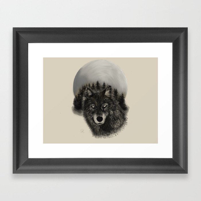 THE WOLF Framed Art Print