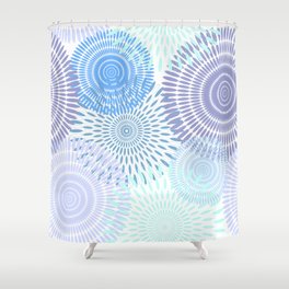 Flower Vibes - Blue Shower Curtain