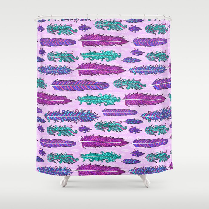 Tribal feathers Shower Curtain