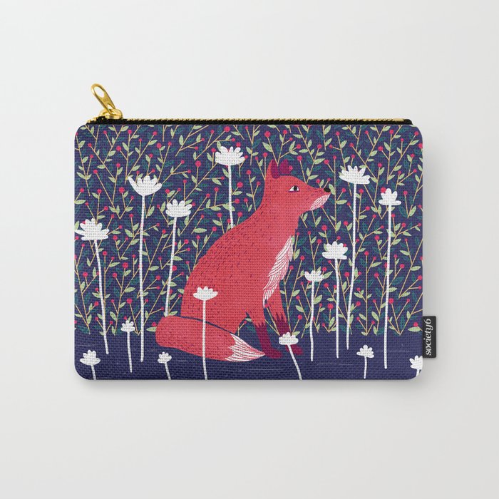 Fox in the Garden Carry-All Pouch