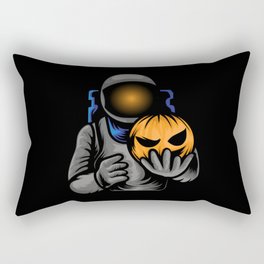 Astronaut With Pumpkin Halloween Rectangular Pillow