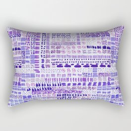 lilac vaporwave ink marks hand-drawn collection Rectangular Pillow