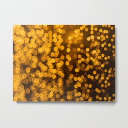 Gold Glitter Sparkle Bokeh Blurred Lights Shimmer Shiny Dots Spots Circles Out Of Focus Metal Print | Circles, Spots, Blurred, Photo, Color, Dots, Outoffocus, Shimmer, Bokeh, Shiny 