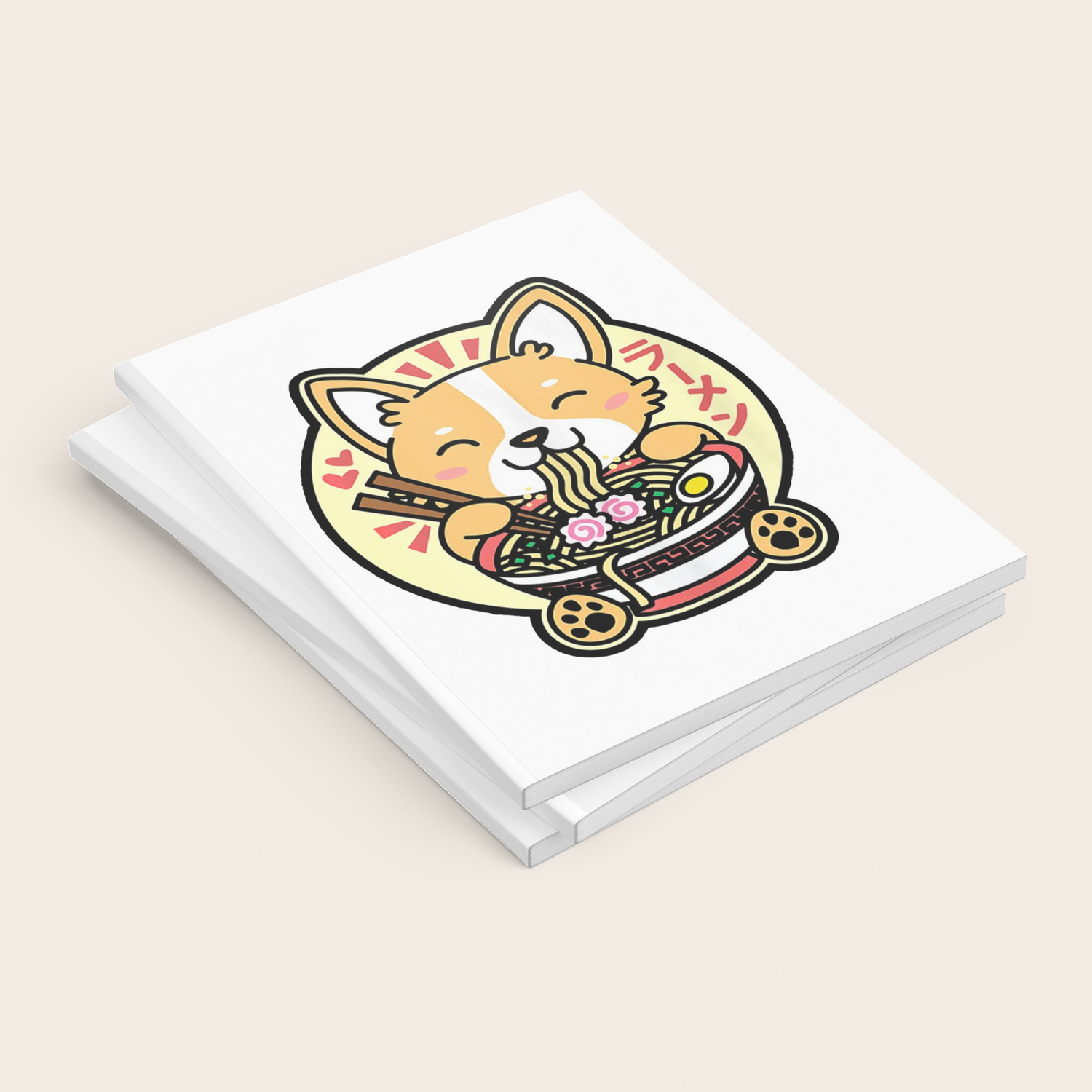 Kawaii Ramen Cute Anime Dog Corgi Japanese Noodles Notebook By Duythetees Society6 The drawings of eukia are so cuuuuute ! kawaii ramen cute anime dog corgi japanese noodles notebook by duythetees