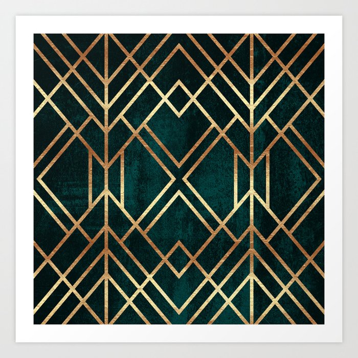 Dark Teal Geo Kunstdrucke Dark Teal Geo Kunstdrucke
