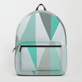 MidCentury Modern Triangles Turquoise Backpack