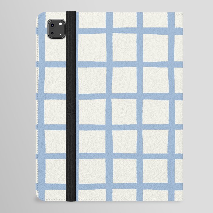 natural grid_calm sky iPad Folio Case