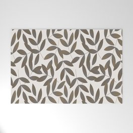 Texture Leaves - Gold Welcome Mat