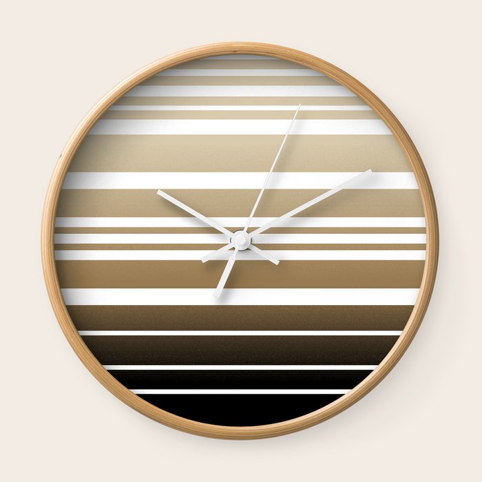 Bay Ombre Stripe Neutral Wall Clock By Epaulino