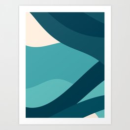 swell ocean and teal Art Print