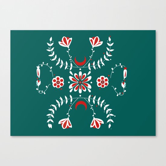 Botanic Esmerald Canvas Print