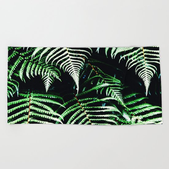 Entranced Ferns #society6 #prints #decor #home Beach Towel
