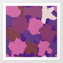 Abstract Purple Tropical Pattern 03 Art Print