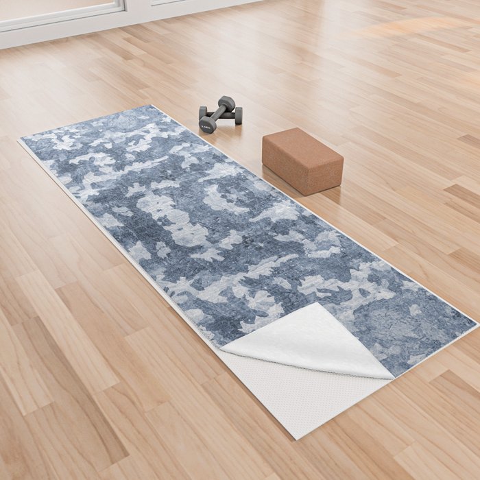 Cyanotype Abstract Yoga Towel