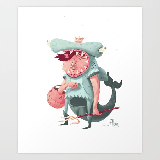 Shark Kid Art Print