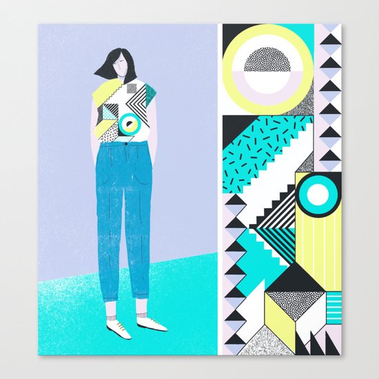 Pattern & Figure Canvas Print