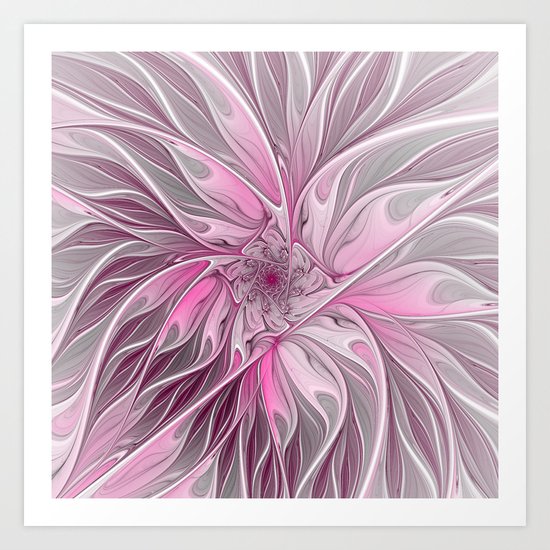 Abstract Pink Floral Dream Art Print