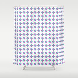 Diamond-Pattern-Blue-and-Violet Shower Curtain