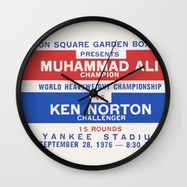 M Ali vs Ken Norton Wall Clock