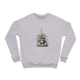 Retro Decorated Christmas Tree Crewneck Sweatshirt