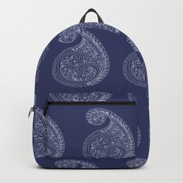 Seamless pattern of traditional Indian Bengali Alpona/Alpana art on dark blue color background and light yellow color alpona design. Backpack