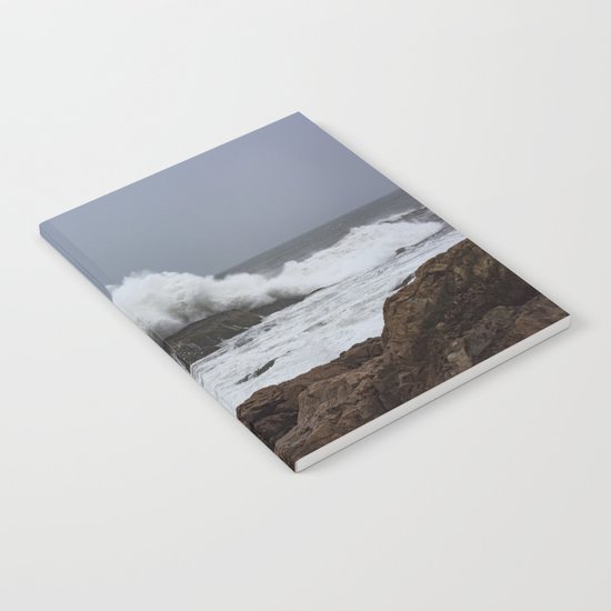 Wave splashing on the rocks Notebook