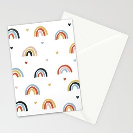 Happy colorful rainbow pattern Stationery Cards