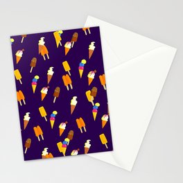 Ice Cream Cones and Popsicles Stationery Card