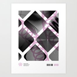 Poster 013 Art Print | Illusion, Dannymecler, Digital, Phonecord, Lavender, Graphicdesign, Black And White, Pattern, Callwaiting 