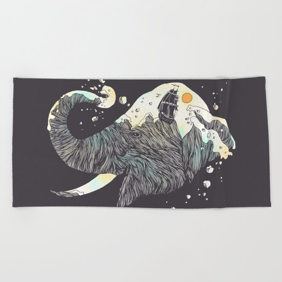 The Grey Gust and the Savage Sea Beach Towel