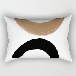 Beige and Black Collage Rectangular Pillow