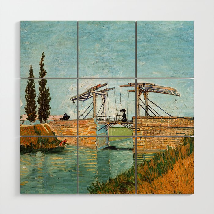 Vincent van Gogh - Langlois Bridge at Arles Wood Wall Art