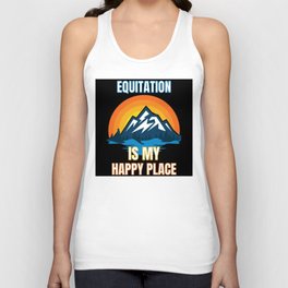 Equitation Is My Happy Place Unisex Tank Top