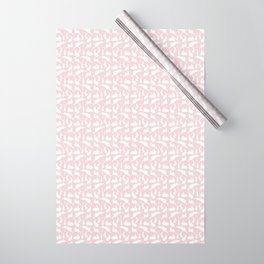 Rabbit Pattern | Rabbit Silhouettes | Bunny Rabbits | Bunnies | Hares | Pink and White | Wrapping Paper