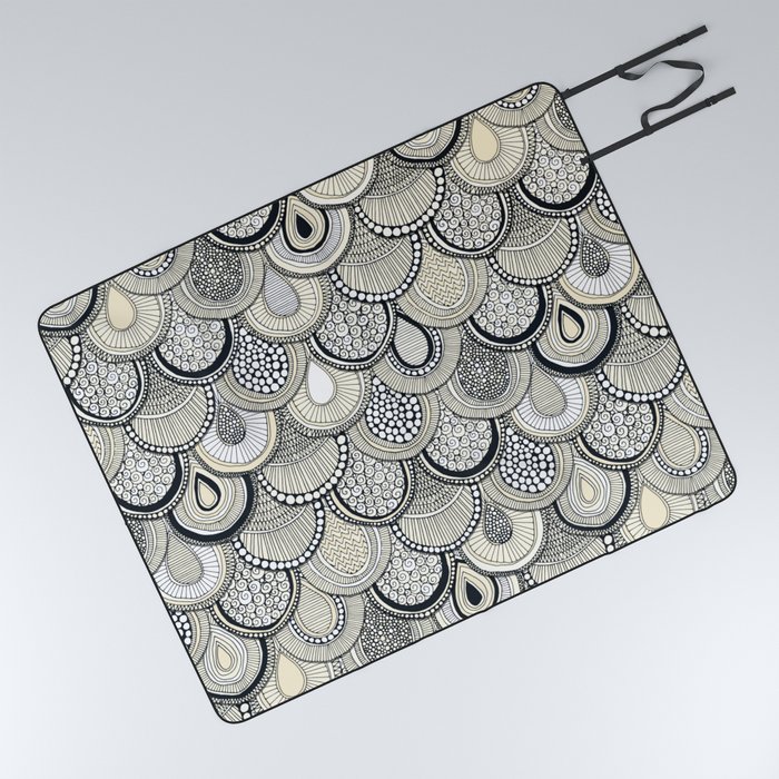 dragon scales mono Picnic Blanket