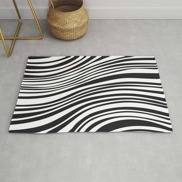 Modern Black White Stipes Zebra Animal Rug By Goodpatternbest Modern Black White Stipes Zebra Animal Rug By Goodpatternbest