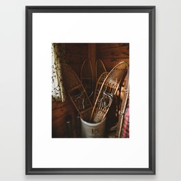 Snowshoes on a Winter Day in the Catskills Framed Art Print