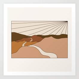 Desert Path I Art Print